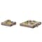 Vintiquewise Indoor and Outdoor Brown Vintage Bark Square Wooden Mini Flowerpot Planter, PK 2 QI004169.2 - alternate 1